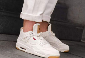 Levis x AJ4李维斯纯白真假对比 Levis x AJ4李维斯纯白对比图